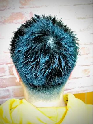ショート カラー パーマ ヘアアレンジ メンズ men's特化　石井 貴章のヘアスタイル