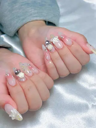 ネイル Lyna 池袋 ロングネイルのネイルデザイン