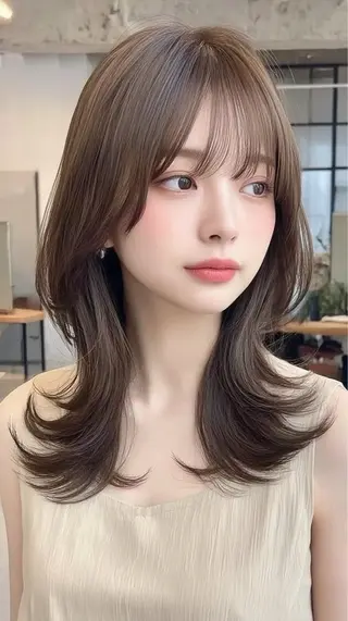 ロング カラー 🍒モテ暖色カラー × うる艶✧ ゆなのヘアスタイル