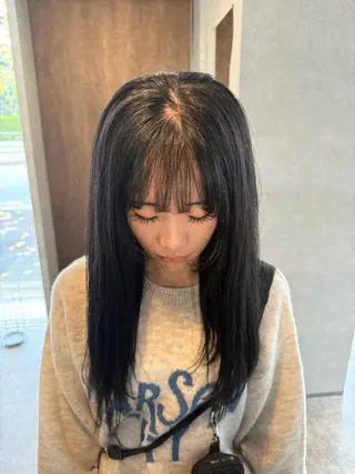 ロング カラー qpulaあいみ 透明感カラーのヘアスタイル