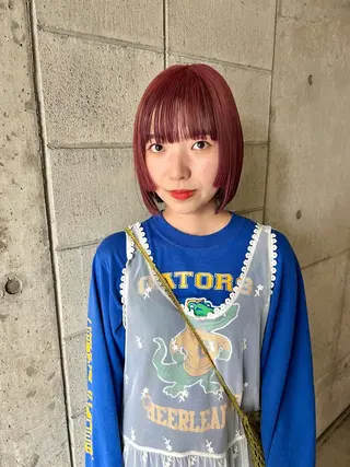 ミディアム カラー 宮川 日菜子のヘアスタイル