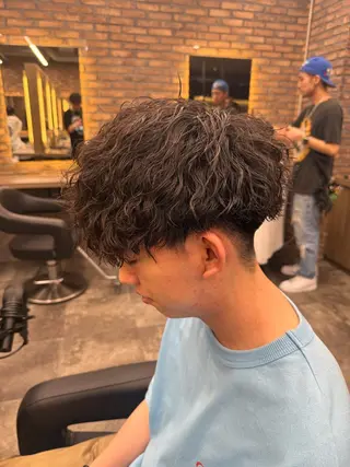 ショート カラー パーマ ヘアアレンジ メンズ キッズ 🔷横浜1のパーマ 職人🔷将太郎のヘアスタイル