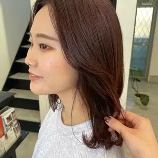 ミディアム カラー recipe 黒木 彩那のヘアスタイル