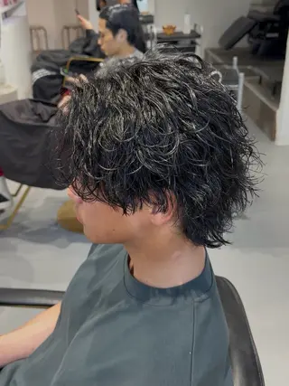 ミディアム パーマ メンズ 札幌メンズ専門 星雅哉のヘアスタイル