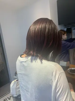 セミロング カラー パーマ ヘアアレンジ メンズ キッズ ネイル マツエク・マツパ アイブロウ 似合せレイヤー/ 柔らか透明感カラーのヘアスタイル