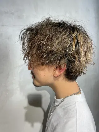 ショート メンズパーマ 工藤勇也のヘアスタイル