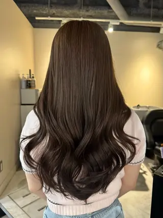 ロング カラー 韓国🎀中明度カラー リストSAKURAのヘアスタイル