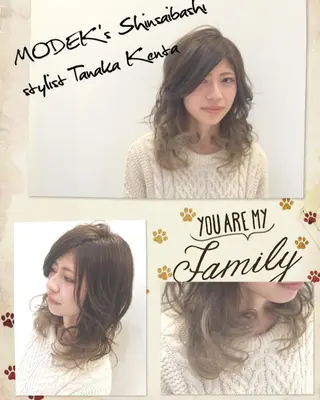 ミディアム カラー ハイトーン×髪質改善 KENTAのヘアスタイル