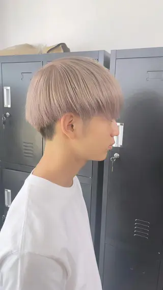 ショート カラー パーマ ヘアアレンジ メンズ キッズ ネイル マツエク・マツパ アイブロウ エビスザキレン/メン ズ/心斎橋🌳のヘアスタイル