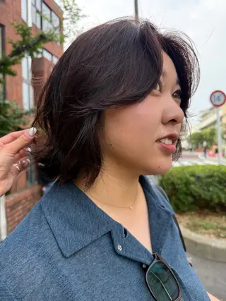 ショート レイヤーカット\ウル フ　chinatsuのヘアスタイル
