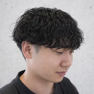 ショート パーマ メンズ スナップフォト確認 お願いします!竹内のヘアスタイル