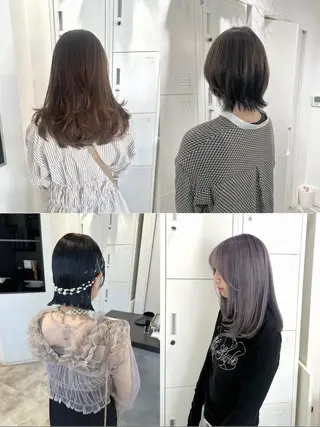 ロング カラー ヘアアレンジ 黒阪 なみのヘアスタイル