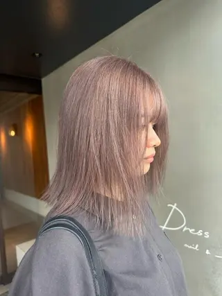 ミディアム カラー ピンクカラー/ mana🎀のヘアスタイル