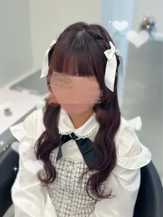 ヘアアレンジ ハイトーンカラー💞 くるみ🎀のヘアスタイル