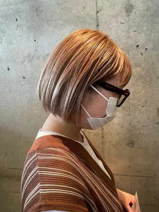 ショート カラー ショート/ボブ/ メンズ/縮毛矯正のヘアスタイル