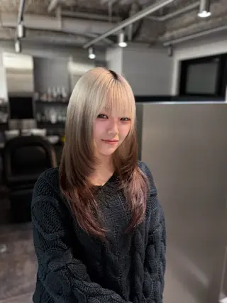ロング カラー レイヤー/ハッシュ /韓国レイヤー/悠斗のヘアスタイル