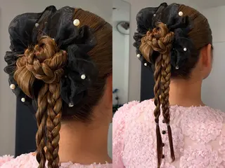 ヘアアレンジ ベージュ/ヘアセット 🎀Kanoのヘアスタイル