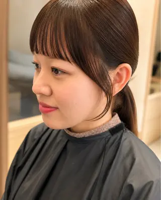セミロング ヘアアレンジ 久木原 ゆりのヘアスタイル