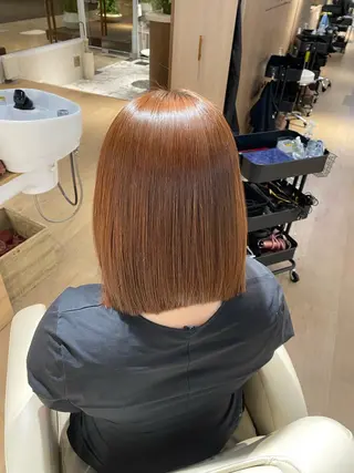 ミディアム 髪質改善ストレート ✂️前田龍之介のヘアスタイル