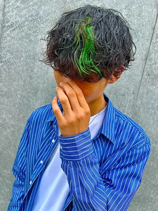 カラー パーマ メンズ TAIYO帯広/ メンズパーマ/波巻きのヘアスタイル