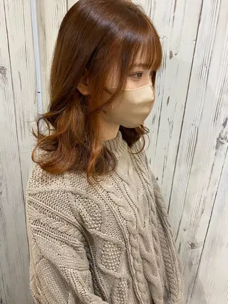 ミディアム カラー 夜23時まで予約🉑 reverieあきらのヘアスタイル