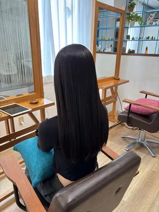 ロング パーマ RINNO🌷透明感 カラー/髪質改善のヘアスタイル