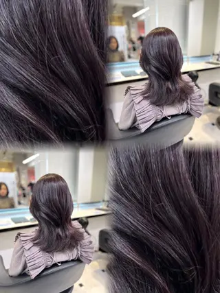 ミディアム みいな🍒 暖色カラー/レイヤーのヘアスタイル