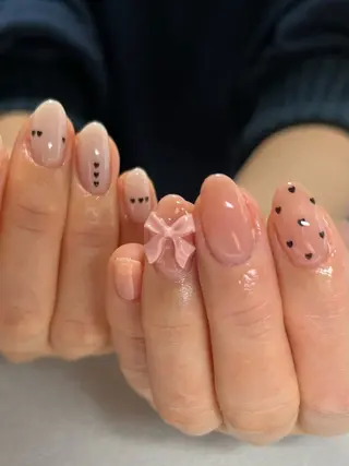 ネイル tsumeya ゆるかわ手描きネイルのネイルデザイン