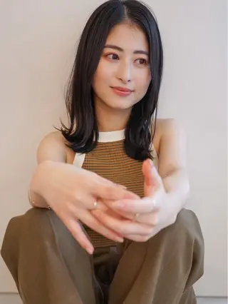 セミロング カラー 花井 啓好のヘアスタイル