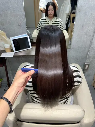 セミロング 博多/髪質改善/レイ ヤー/縮毛矯正/れいのヘアスタイル