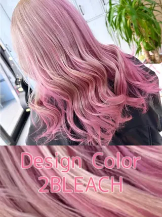 セミロング カラー 町田ブリーチ特化 MANATOのヘアスタイル