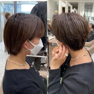 ショート レイヤー🍒ウルフ 🤎店長anju🪽のヘアスタイル