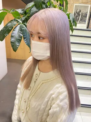 ロング カラー ヘアアレンジ TSUNA 🌙 Lim 五反田のマツエク・マツパデザイン
