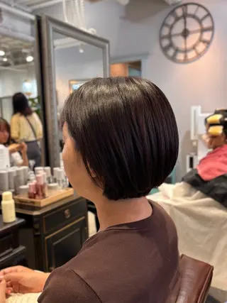 ショート カラー 🌱なゆみ🌱透明感 /ナチュラル/高宮のヘアスタイル