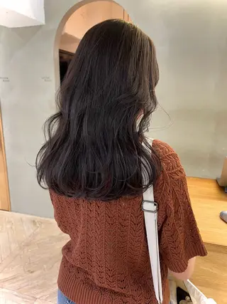セミロング 似合わせレイヤー ＆縮毛矯正のヘアスタイル