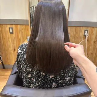 セミロング 【渋谷で人気】艶髪× 髪質改善/ツヤカラーのヘアスタイル