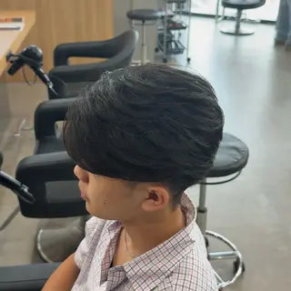 ショート パーマ ヘアアレンジ メンズ メンズフェザーパーマ 💫曲がる縮毛矯正のヘアスタイル