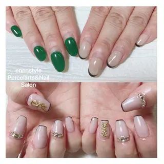 ミディアム ネイル 🐾enen style 🐾のネイルデザイン