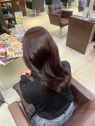 ミディアム カラー 🤎韓国ヘア ベージュ まゆか🤎のヘアスタイル