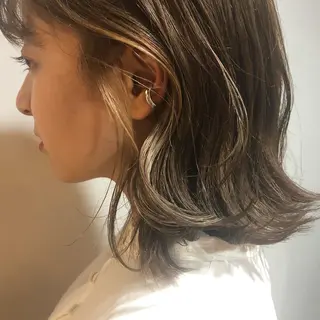 セミロング カラー 髪質改善サロン 梅田/ヨナミネのヘアスタイル