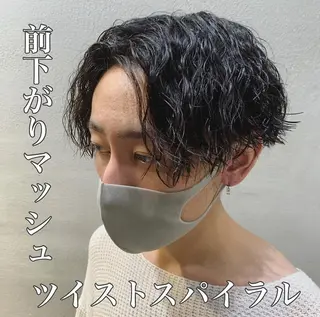 セミロング パーマ メンズ キマるメンズパーマ クメユウキのヘアスタイル