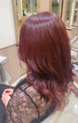 ロング カラー パーマ 古川 琴美のヘアスタイル