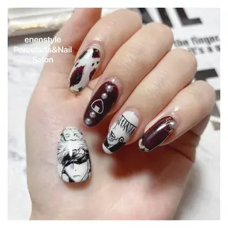 ミディアム ネイル 🐾enen style 🐾のネイルデザイン
