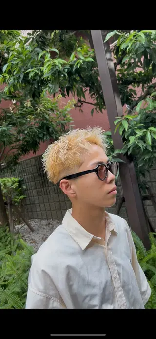ショート カラー メンズ 大阪メンズパーマ/ 中崎町/森 大和のヘアスタイル