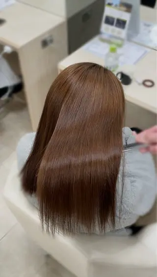 ロング シャドウパーマ／骨格 矯正カット　トモキのヘアスタイル