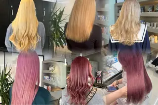 ロング 水戸/ブリーチカラー 中山りくのヘアスタイル
