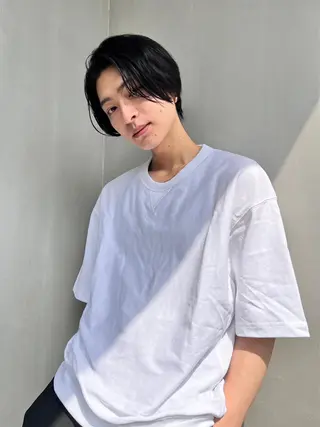 セミロング メンズ メンズ縮毛矯正 細谷碧海のヘアスタイル