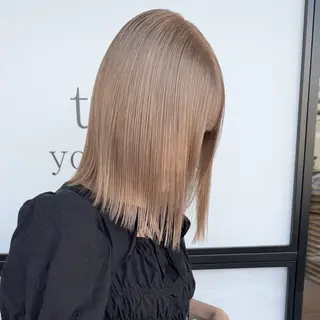 ミディアム 🌟色落ちまで綺麗/ ブリーチ/RYO⭐️のヘアスタイル