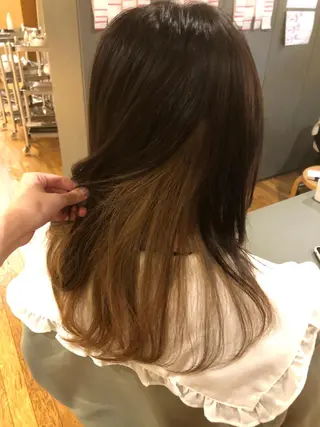 ロング カラー ヘアアレンジ 永井 亜実のヘアスタイル
