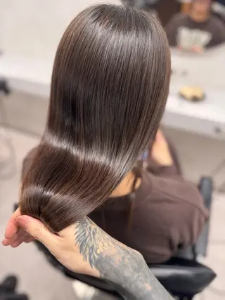 セミロング 暖色/グレージュ 髪質改善SOMAのヘアスタイル